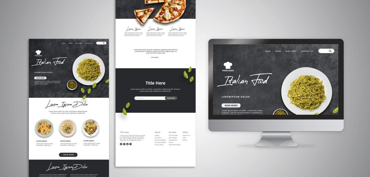 Site web d'un resto créé avec WordPress et Woocommerce